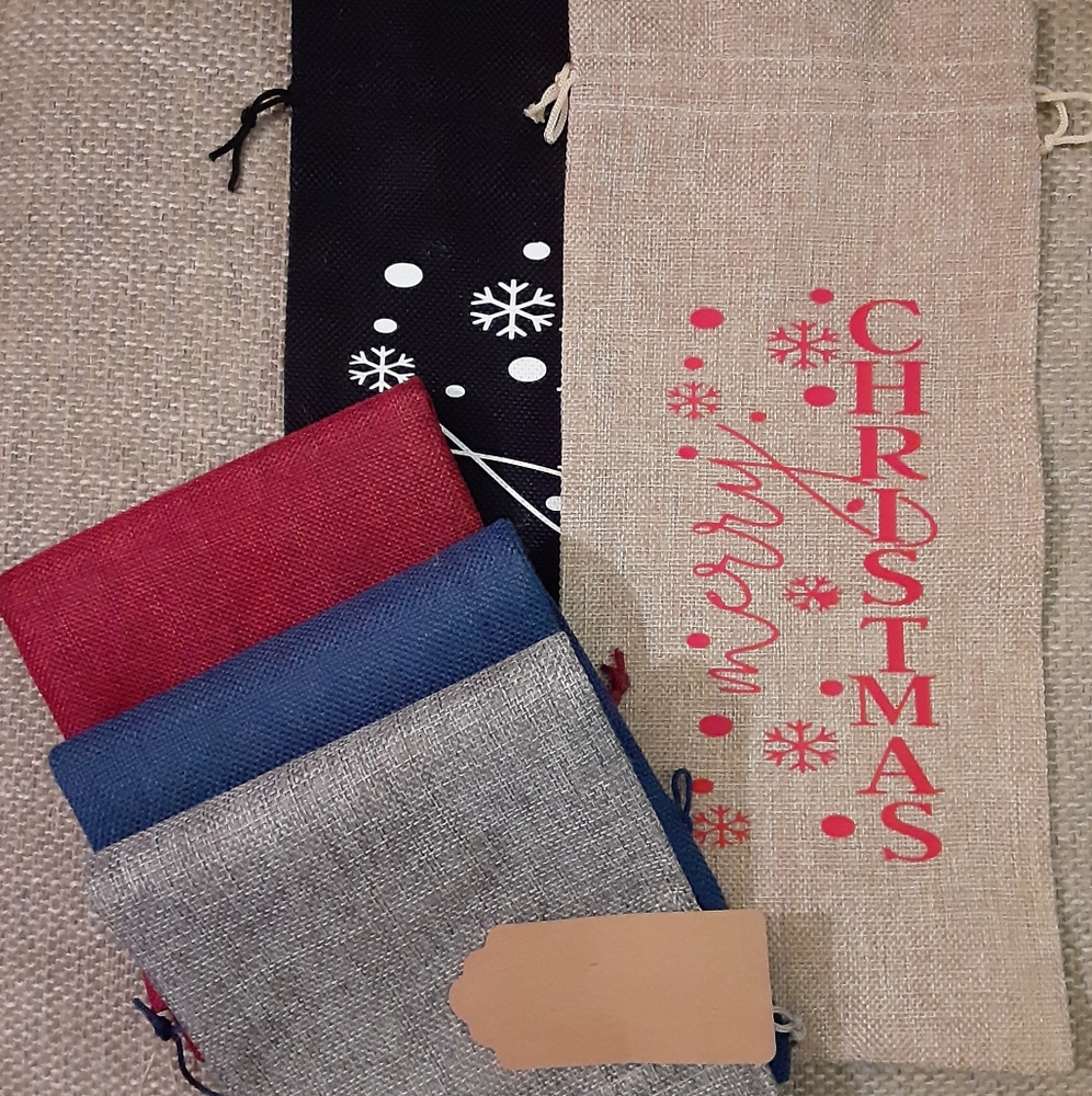 Holiday wine bag